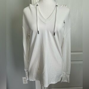 NWT The Black Dog White Ladies Taurpaulin Tunic Lightweight Hoodie Top Size XS